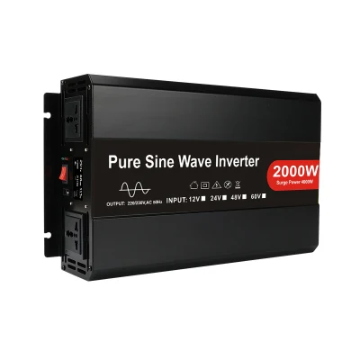 Invertitore di energia solare a onda sinusoidale pura da 2000 W 12 V/24 V/48 V CC a AC 110 V/220 V/230 V